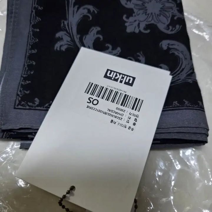 [BUNJANG] ul:kin Mugung Bandana Charcoal / ul:kin 무궁 반다나 차콜(면100%)