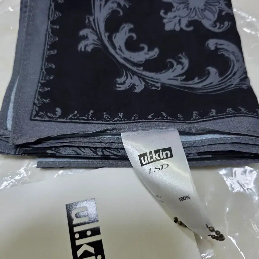 [BUNJANG] ul:kin Mugung Bandana Charcoal / ul:kin 무궁 반다나 차콜(면100%)
