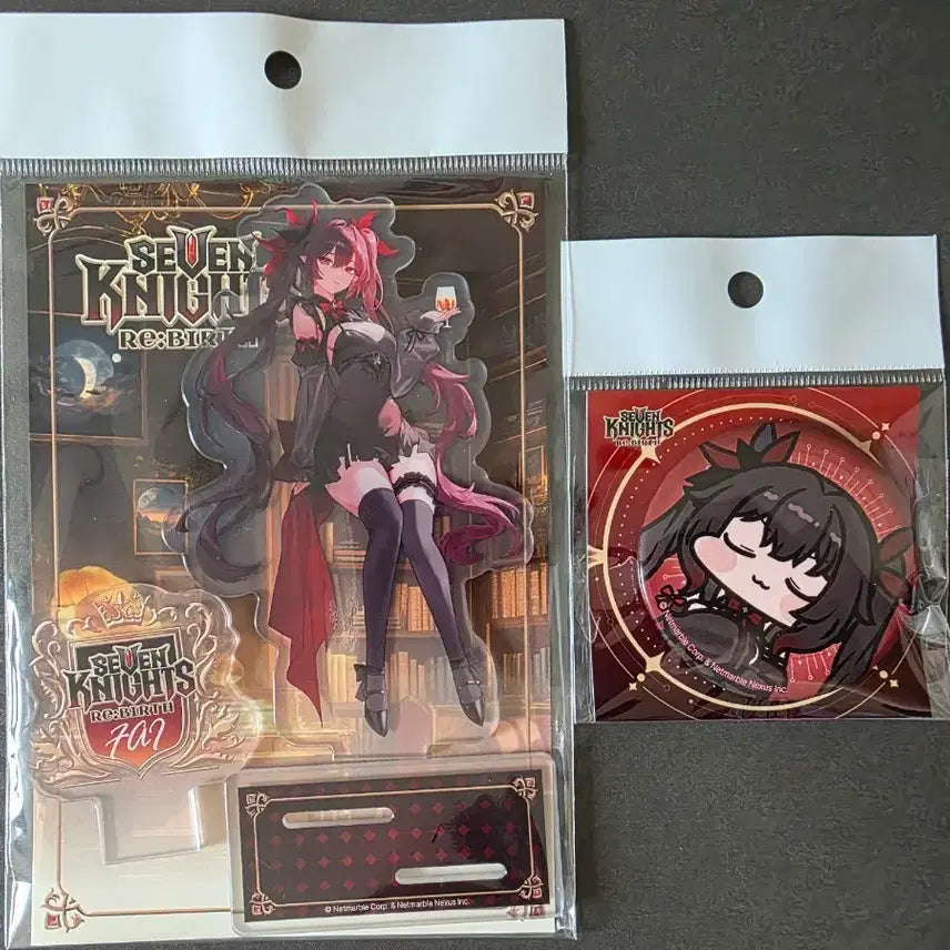 [BUNJANG] Seven Knights Reverse Pie Acrylic Stand &amp; Can Badge / 세븐나이츠 리버스 파이 아크릴 스탠드, 캔뱃지