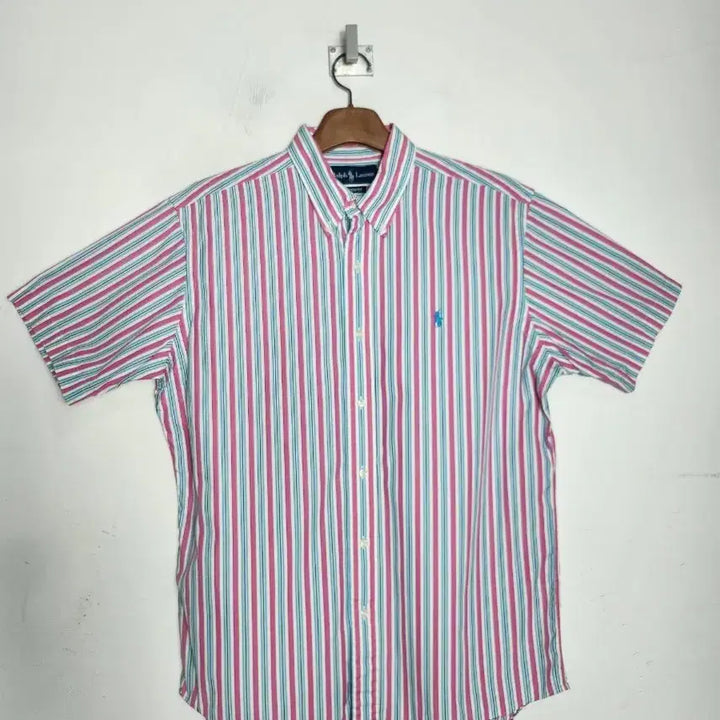 [BUNJANG] Polo Ralph Lauren Striped Short Sleeve Shirt / 폴로 랄프로렌 스트라이프 반팔 셔츠
