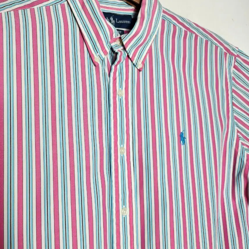 [BUNJANG] Polo Ralph Lauren Striped Short Sleeve Shirt / 폴로 랄프로렌 스트라이프 반팔 셔츠