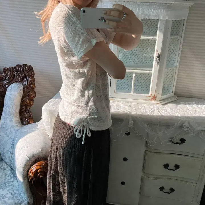 [BUNJANG] Hagumi Vintage Layered Blouse / 빈티지 하구미 레이어드 블라우스