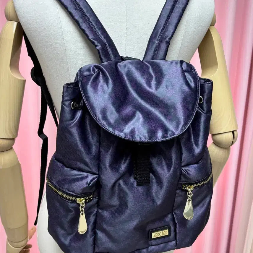 [BUNJANG] ANNA SUI Purple Nylon Backpack / ANNA SUI 안나수이 퍼플 나일론 백팩