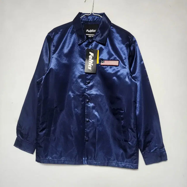 [BUNJANG] Feltics Satin Coach Jacket / 쪼리샵 새상품!Feltics 벨크로 새틴 코치 점퍼 95
