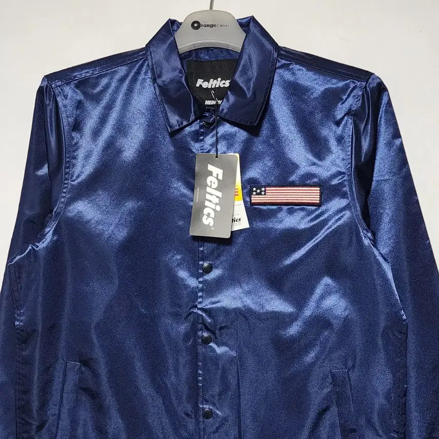 [BUNJANG] Feltics Satin Coach Jacket / 쪼리샵 새상품!Feltics 벨크로 새틴 코치 점퍼 95