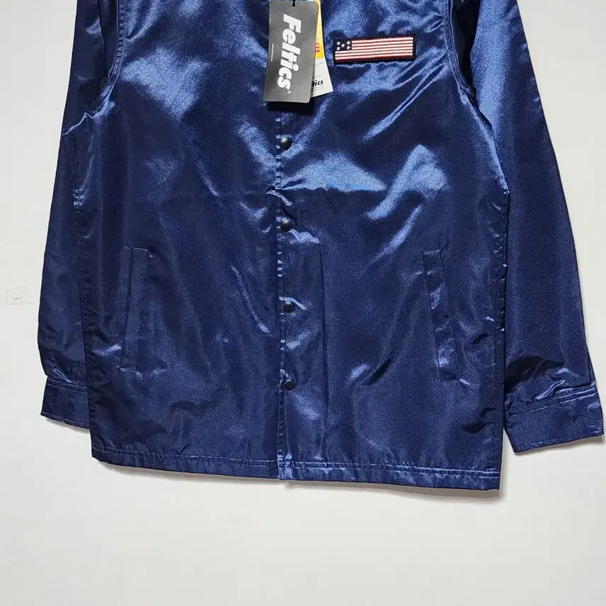 [BUNJANG] Feltics Satin Coach Jacket / 쪼리샵 새상품!Feltics 벨크로 새틴 코치 점퍼 95