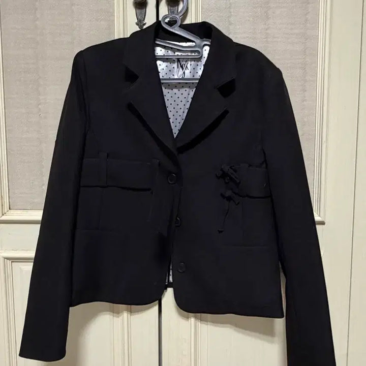 [BUNJANG] Kasiko Preppy Set-up Jacket + Skirt / 카시코 리본 프레피 셋업