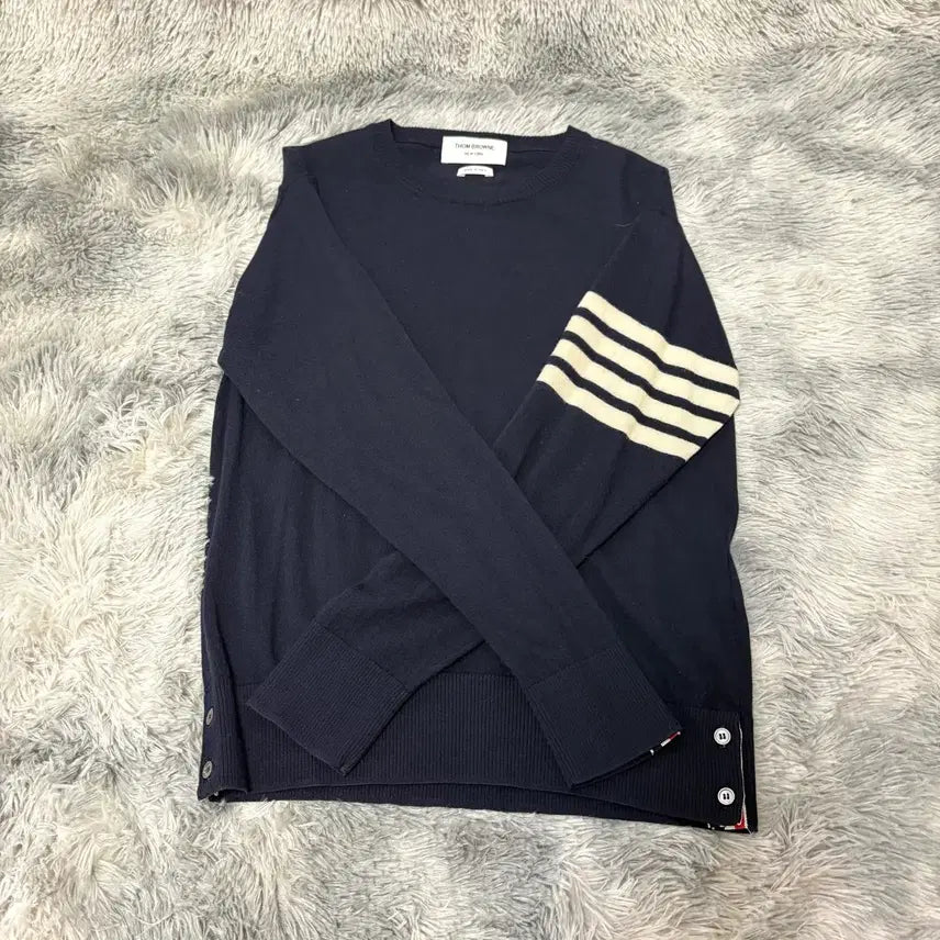 [BUNJANG] Thom Browne Merino Wool Knit Navy / [3] 톰브라운 메리노 울니트 네이비