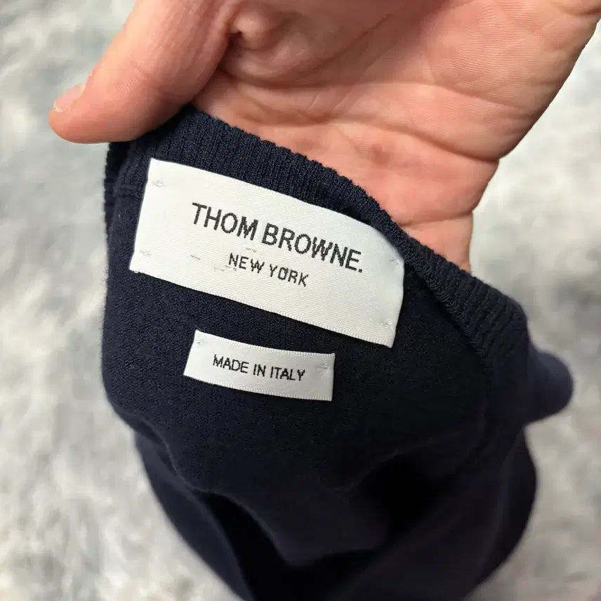 [BUNJANG] Thom Browne Merino Wool Knit Navy / [3] 톰브라운 메리노 울니트 네이비