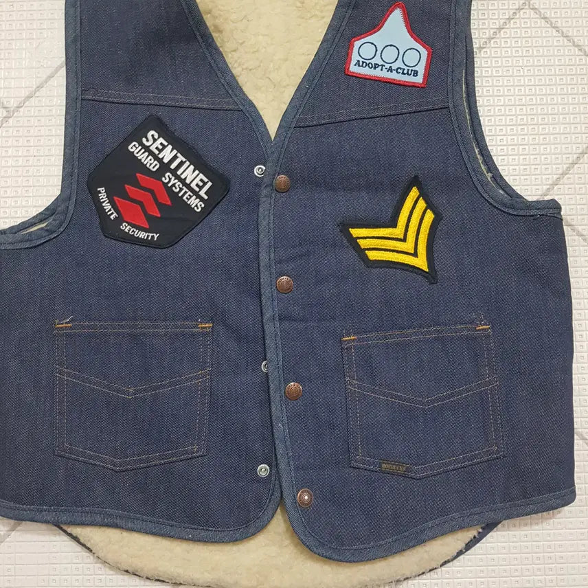 [BUNJANG] 70s Sears Sherpa Lined Denim Vest (Size 100) / 70S시어스세르파청조끼(100)