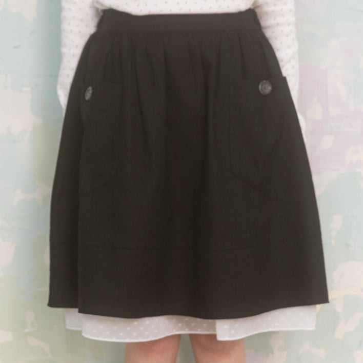 [BUNJANG] NINE Big Pocket Midi Skirt / 나이엔 빅포켓 미디 스커트 블랙 코이세이오 허그유어스킨 뚜오미오 모리걸