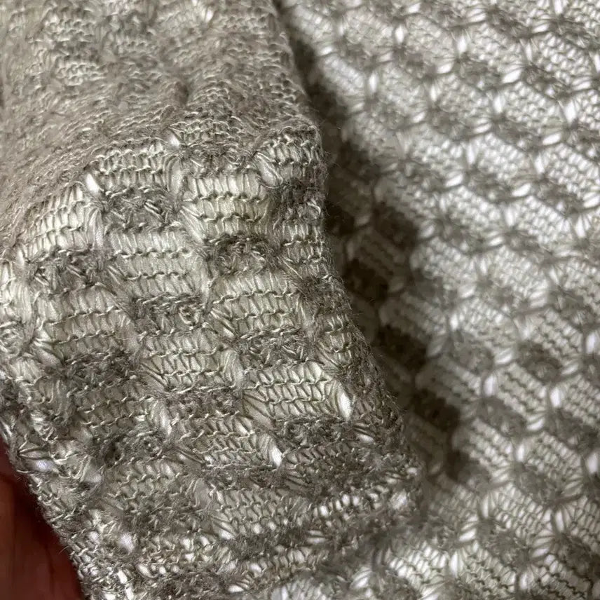 [BUNJANG] Vintage Layered Crochet Net Knit Top / 빈티지 레이어드 크로셰 그물 니트