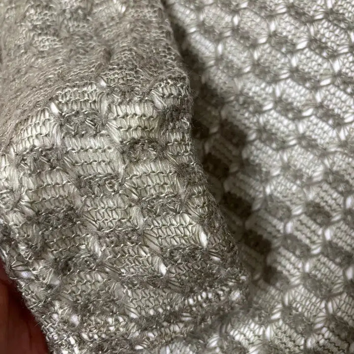 [BUNJANG] Vintage Layered Crochet Net Knit Top / 빈티지 레이어드 크로셰 그물 니트