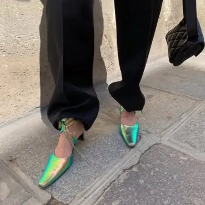 [BUNJANG] Dragon Blues Iridescent Strap Mule / 드래곤블루스 이리데슨트 스트랩 끈 뮬 230