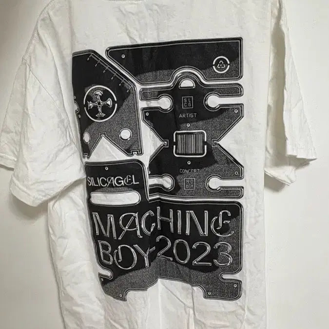 [BUNJANG] Silica Gel Machine Boy 2023 T-shirt White Size 1 / 실리카겔 머신보이 2023 티셔츠 화이트 사이즈 1