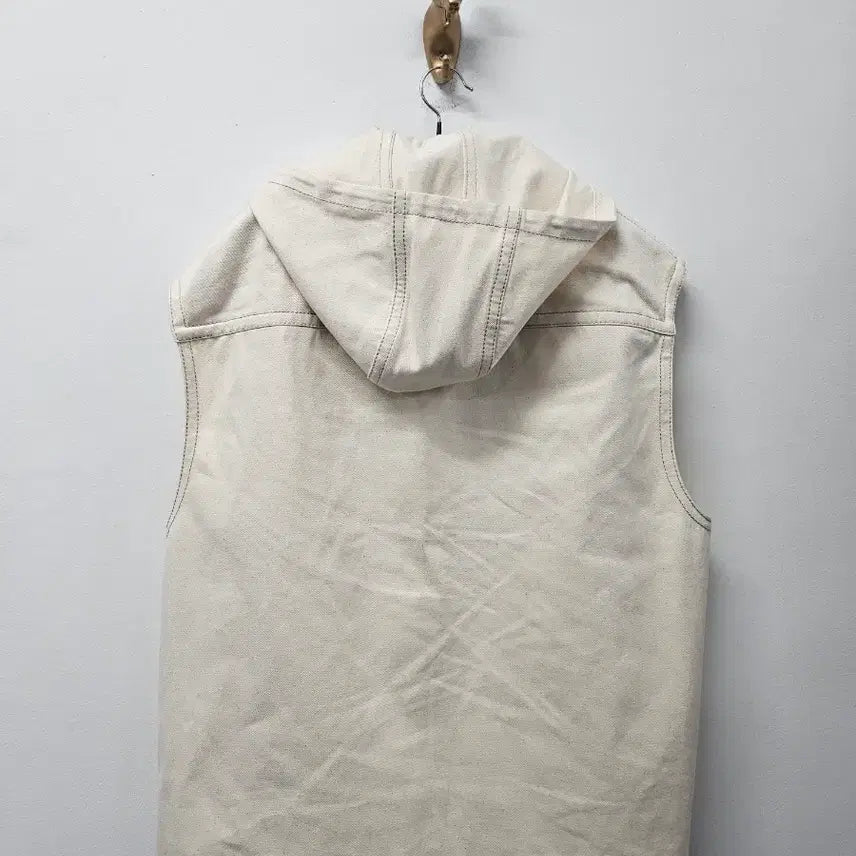 [BUNJANG] Prada Heavy Cotton Hooded Vest Ivory / 프라다 헤비코튼 후드베스트 아이보리