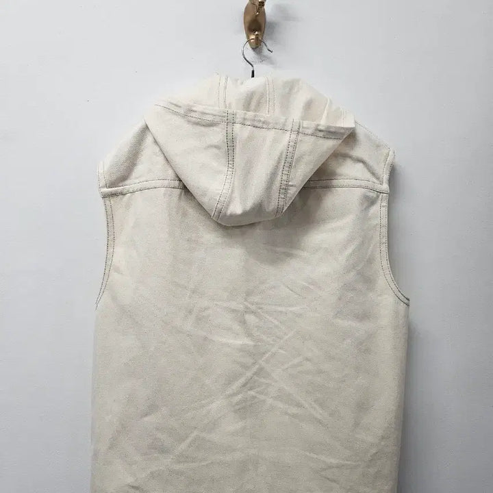 [BUNJANG] Prada Heavy Cotton Hooded Vest Ivory / 프라다 헤비코튼 후드베스트 아이보리