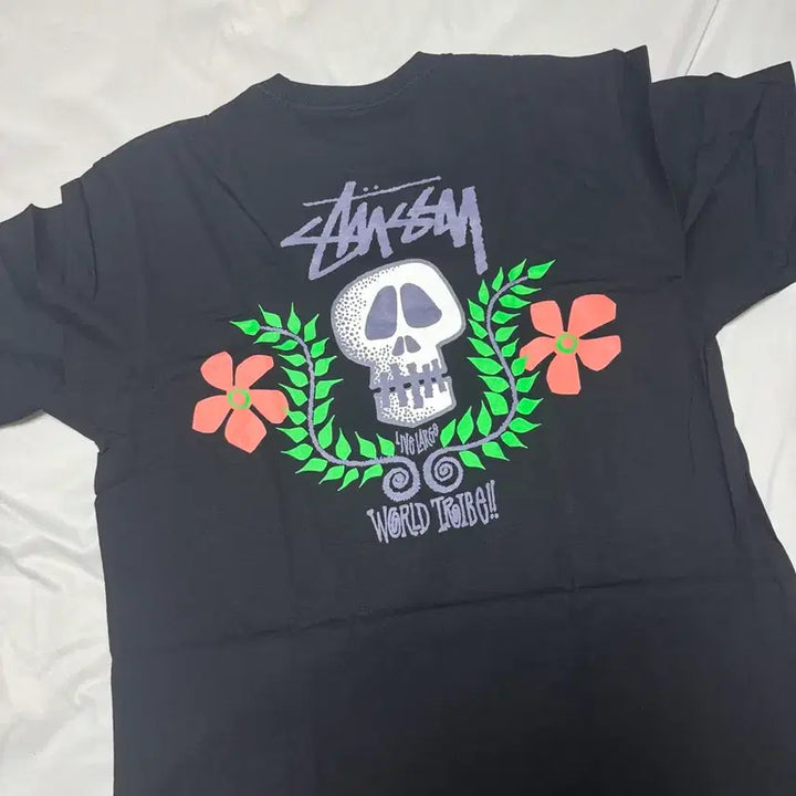 [BUNJANG] Stussy Skull Crest T-shirt - Black - Large / 스투시 스컬 크레스트 티셔츠 1904904 라지 새제품