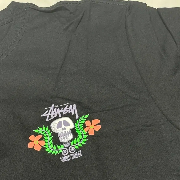 [BUNJANG] Stussy Skull Crest T-shirt - Black - Large / 스투시 스컬 크레스트 티셔츠 1904904 라지 새제품