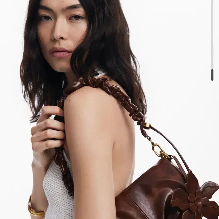 [BUNJANG] Desigual Floral Shoulder Bag / Desigual 브라운 플로럴 숄더백