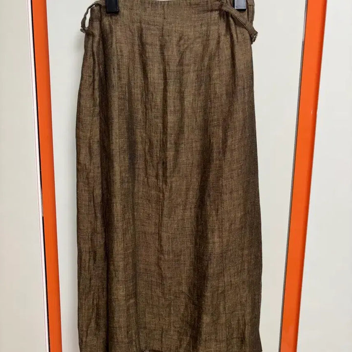 [BUNJANG] Brown Linen Skirt / 브라운 린넨 스커트