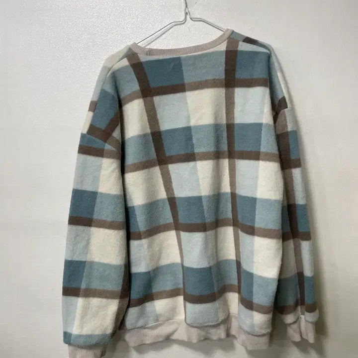 [BUNJANG] Vintage Check Flannel Fleece Sweater / 빈티지구 체크 기모 스웨터