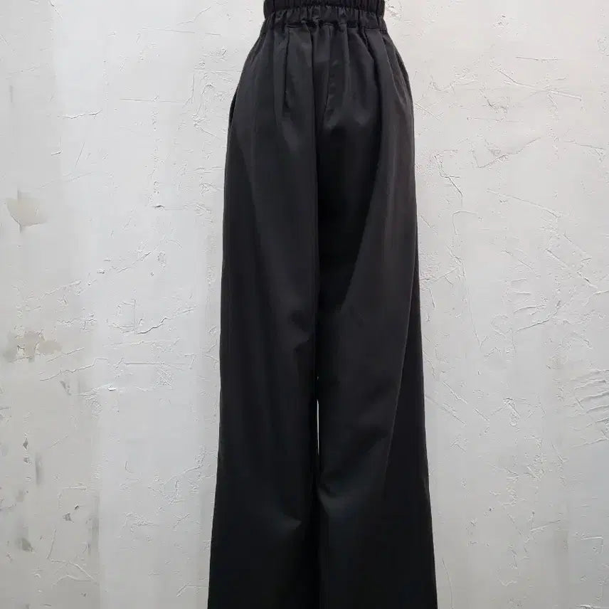 [BUNJANG] Black Wide Pleated Pants / 블랙 와이드 플리츠 팬츠F