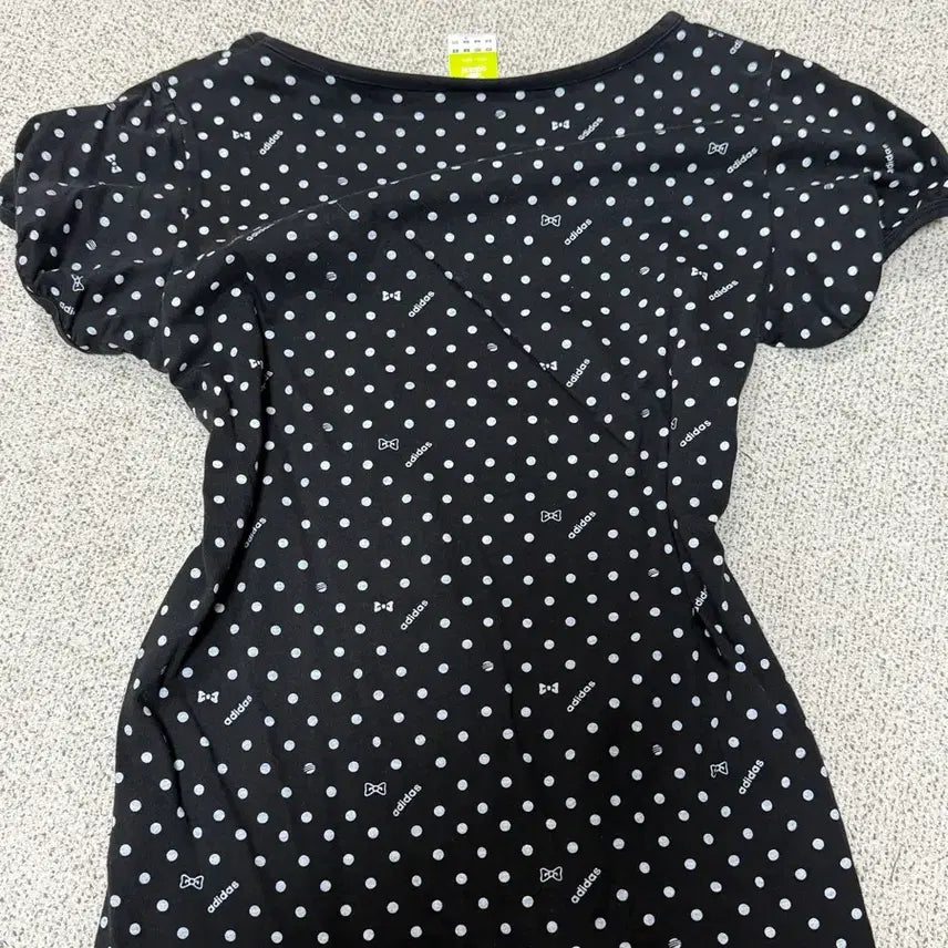 [BUNJANG] Adidas Ribbon Dot Short Sleeve Vintage Shirt / 아디다스 리본 도트 반팔 빈티지