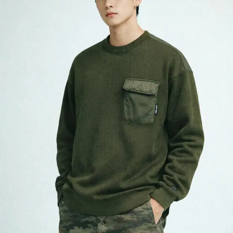 [BUNJANG] New Era Originators Hybrid Sweatshirt / [남자-100]뉴에라 오리지네이터스 하이브리드 맨투맨