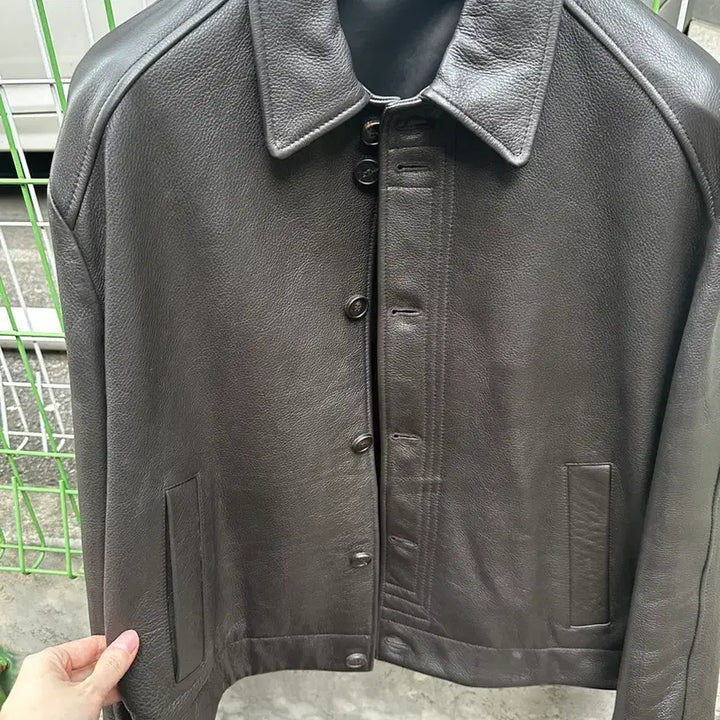 [BUNJANG] Stu Leather Jacket - L Size / Stu 가죽자켓 L