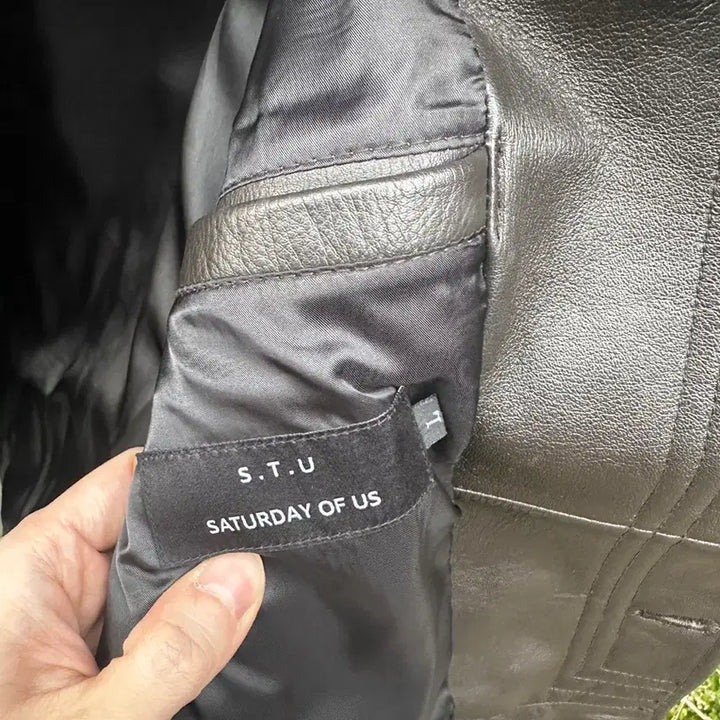 [BUNJANG] Stu Leather Jacket - L Size / Stu 가죽자켓 L