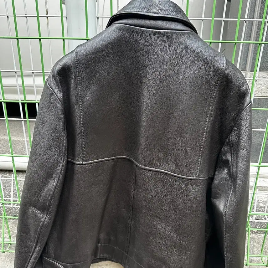 [BUNJANG] Stu Leather Jacket - L Size / Stu 가죽자켓 L