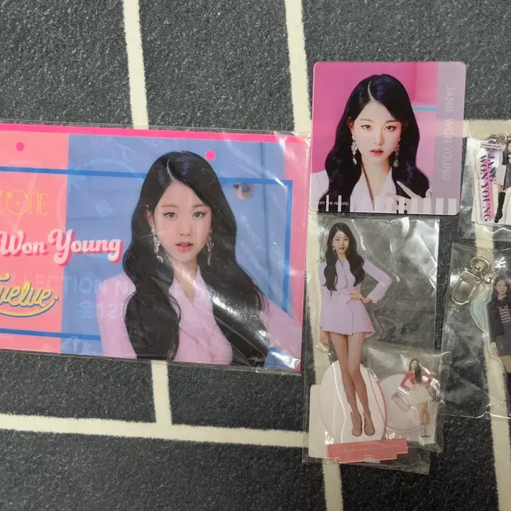 [BUNJANG] IVE Wonyoung Acrylic Standee, Name Plate, Keyring Bundle Set / 장원영 굿즈 네임플레이트 아크릴스탠드 키링 등 굿즈 양도 원영