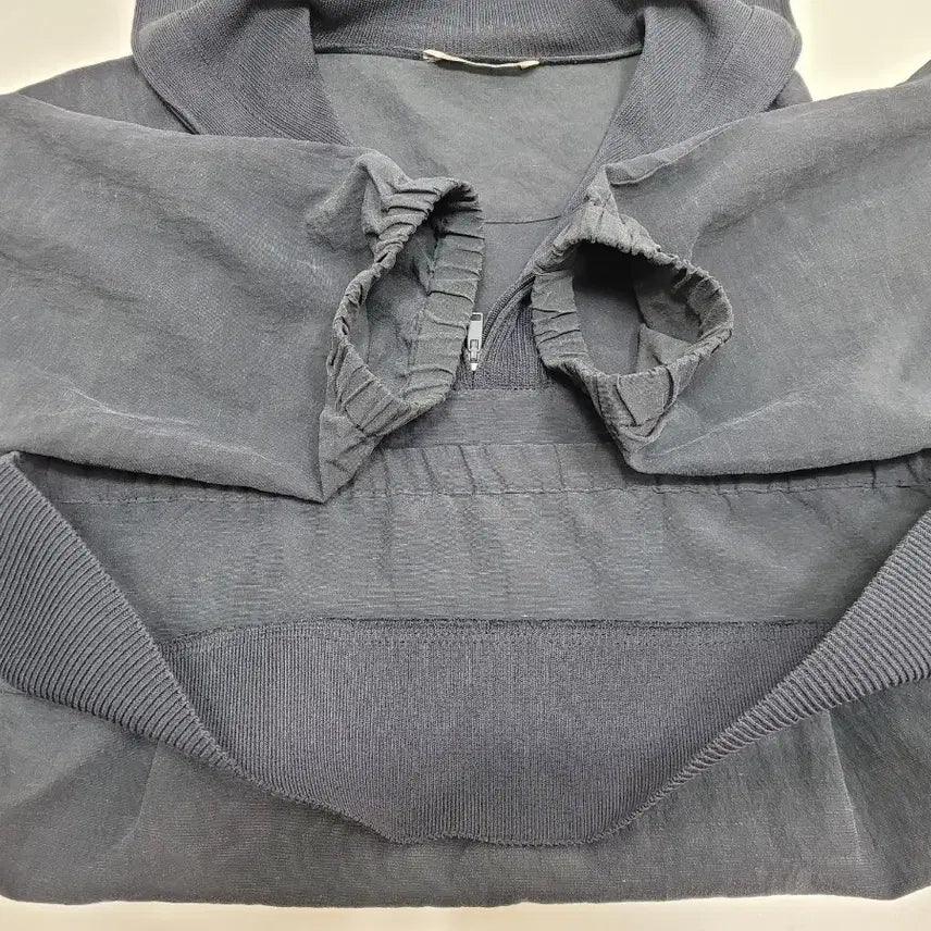 [BUNJANG] BCBG Knit High Neck Half Zip-Up Top / BCBG 21SS 니트 하이넥 반팔 하프 집업  / 여 88-96-160