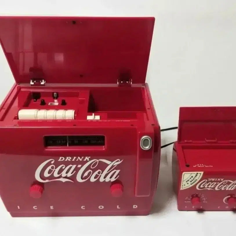 [BUNJANG] Coca-Cola Mini Cooler Radio 1991 Antique Item / 빈티지/앤틱 1991 COCA-COLA 미니쿨러 라디오 소품