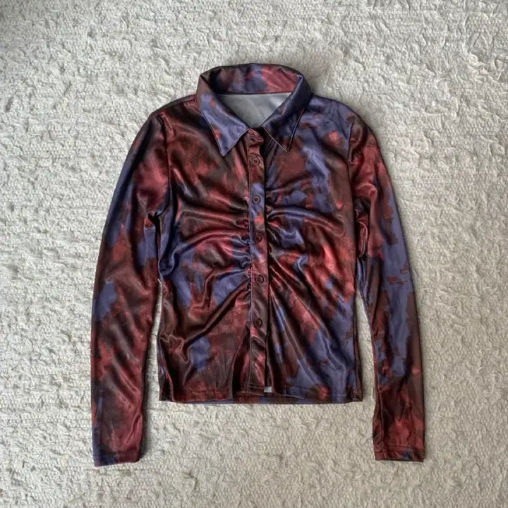 [BUNJANG] Tie-dye Shirred Blouse / 타이다이 셔링 블라우스