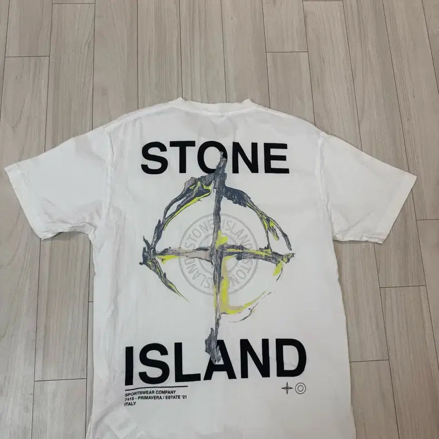 [SOLD OUT] (오케이몰정품) 스톤아일랜드 21ss마블쓰리 반팔 L