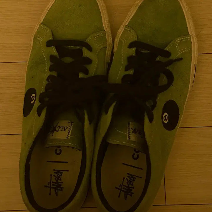 [BUNJANG] Converse x Stussy One Star Pro Low 8 Ball Green Sneakers / 컨버스 x 스투시 원스타 프로 로우 8볼 그린 260사이즈