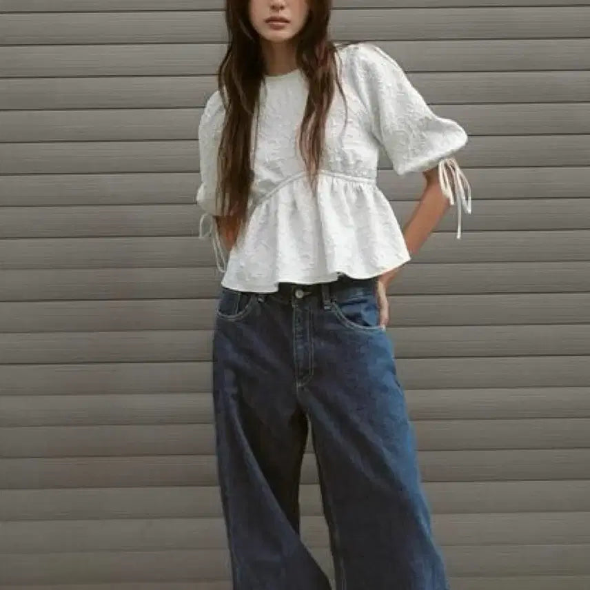 [BUNJANG] ZARA Jacquard Volume Shirt Mint XS / 자라 볼륨 자카드 셔츠 민트 xs  (새상품)