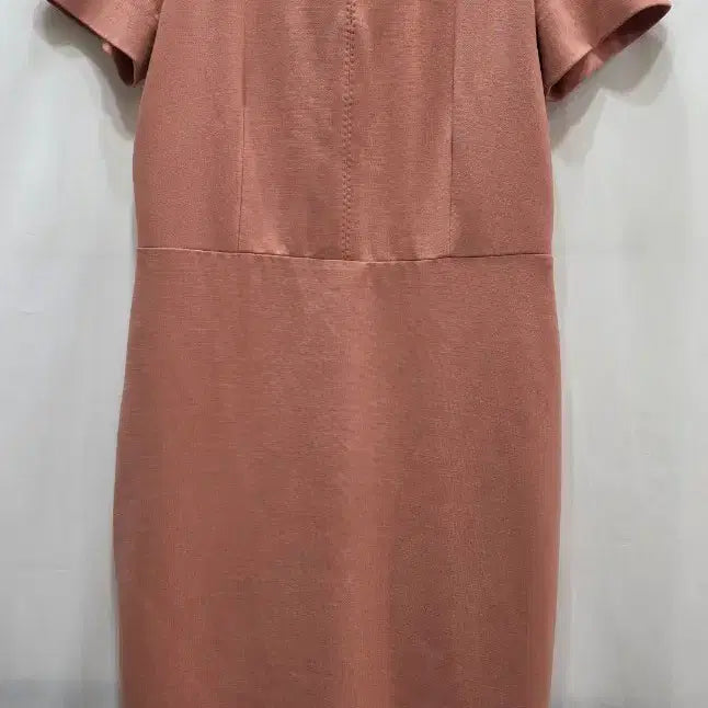 [BUNJANG] Max Mara Pink Linen Blend High-Neck Dress / (정품)막스마라 핑크 반팔 린넨 원피스