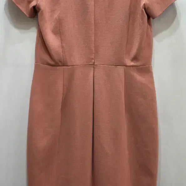 [BUNJANG] Max Mara Pink Linen Blend High-Neck Dress / (정품)막스마라 핑크 반팔 린넨 원피스
