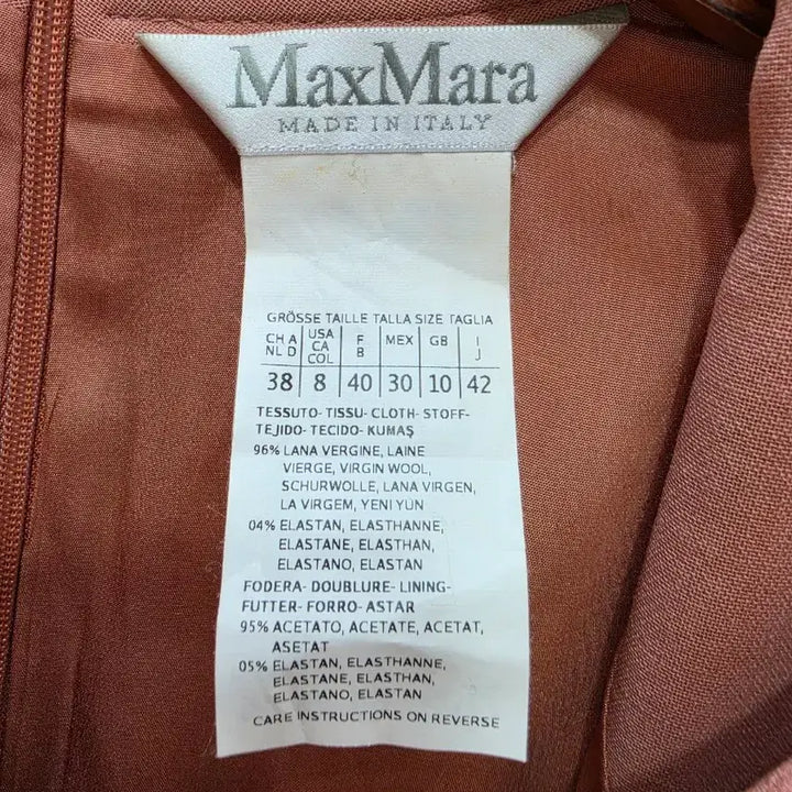 [BUNJANG] Max Mara Pink Linen Blend High-Neck Dress / (정품)막스마라 핑크 반팔 린넨 원피스