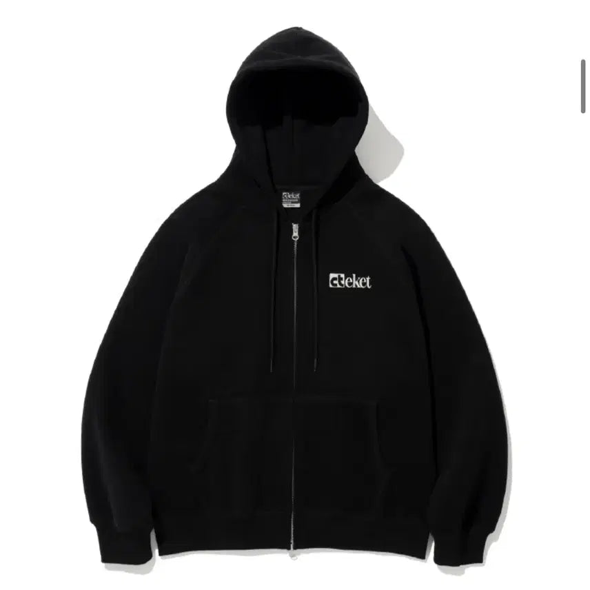 [BUNJANG] Tecket Plan Zip-up Hoodie Black M / 테켓 후드집업 블랙 M