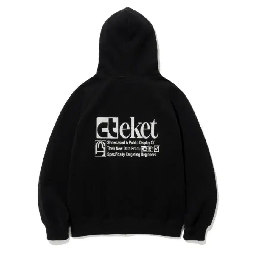 [BUNJANG] Tecket Plan Zip-up Hoodie Black M / 테켓 후드집업 블랙 M