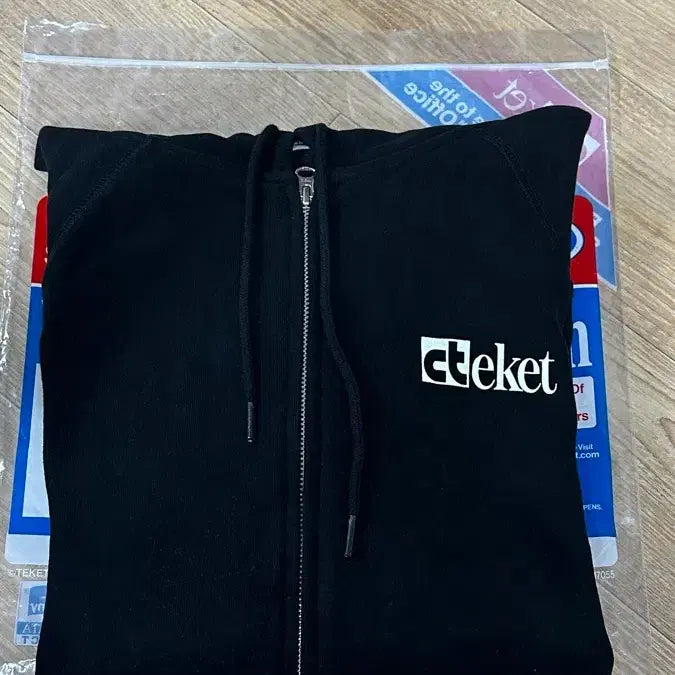 [BUNJANG] Tecket Plan Zip-up Hoodie Black M / 테켓 후드집업 블랙 M