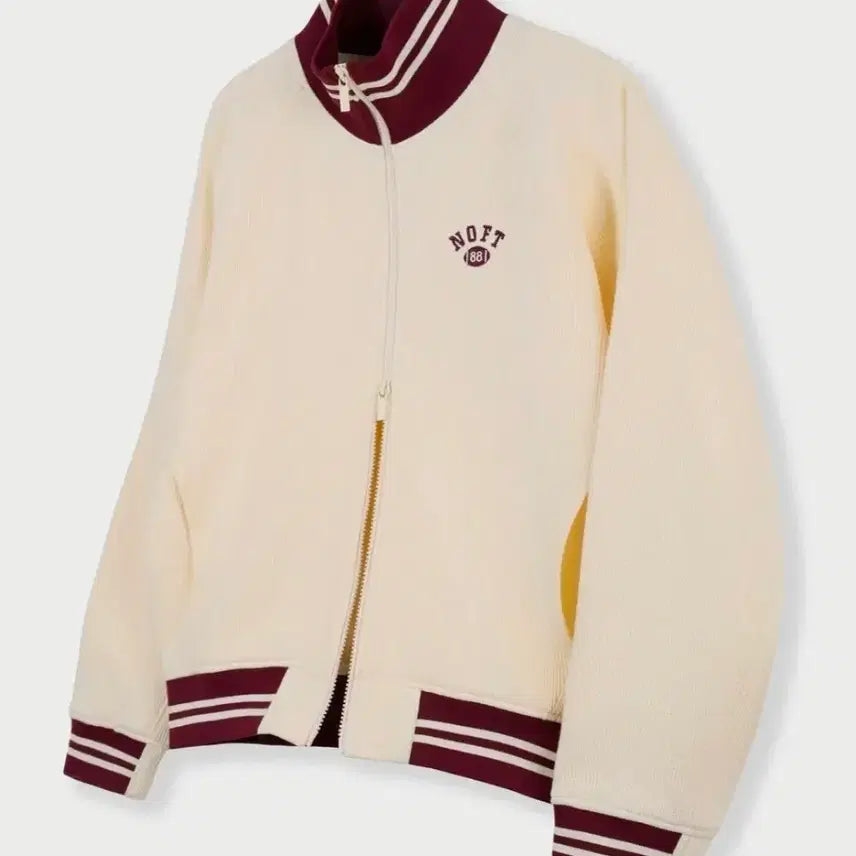 [BUNJANG] Notonlfor2day Waffle Jersey Track Zip-Up Jacket [Ivory] / 낫온리포투데이 와플 저지 트랙 집업 자켓 [아이보리]