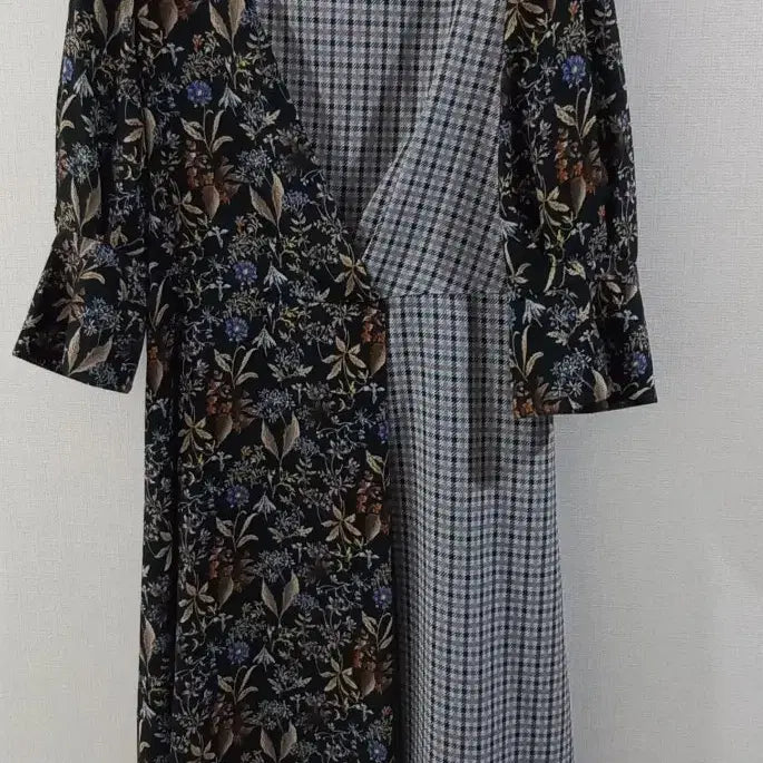 [BUNJANG] it MICHAA Flower Check Long A-Line Dress / 잇미샤 플라워 체크 롱 원피스66