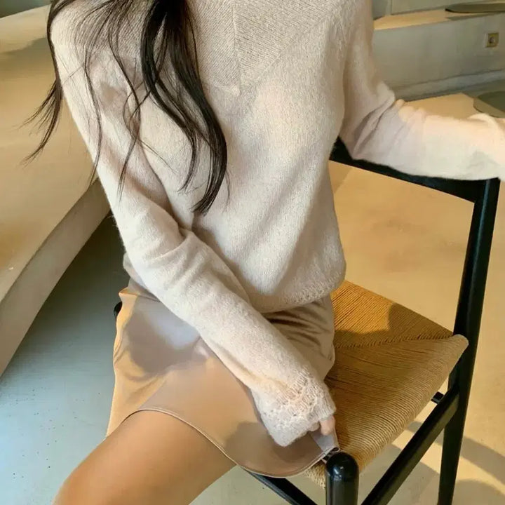 [BUNJANG] Le-yel Off-shoulder Two-way Knit Ivory / 르옐 오프숄더 투웨이 니트 아이보리