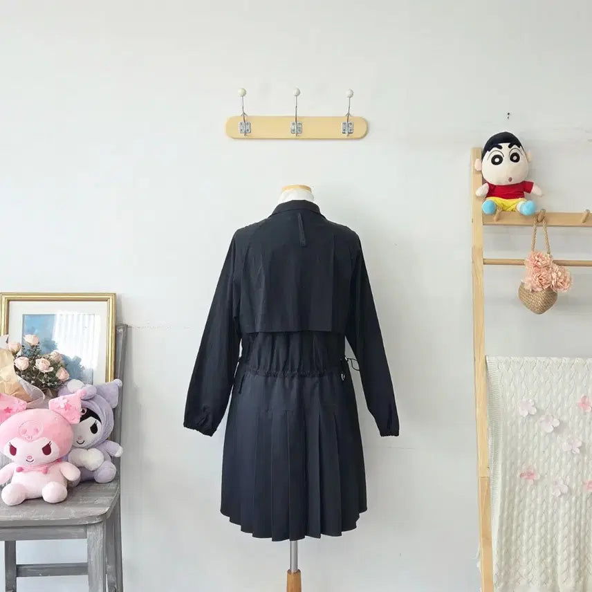 [BUNJANG] RAINMAKER Black Pleated Dress / 빈티지 만원샵 RAINMAKER 블랙 주름 원피스