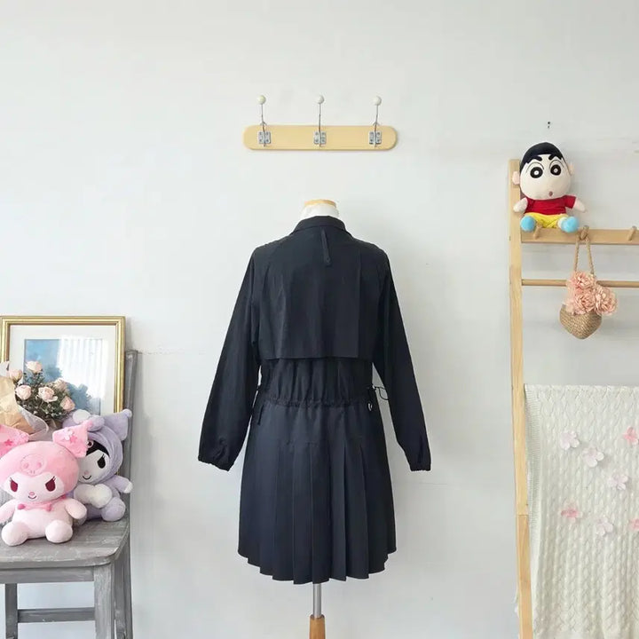 [BUNJANG] RAINMAKER Black Pleated Dress / 빈티지 만원샵 RAINMAKER 블랙 주름 원피스